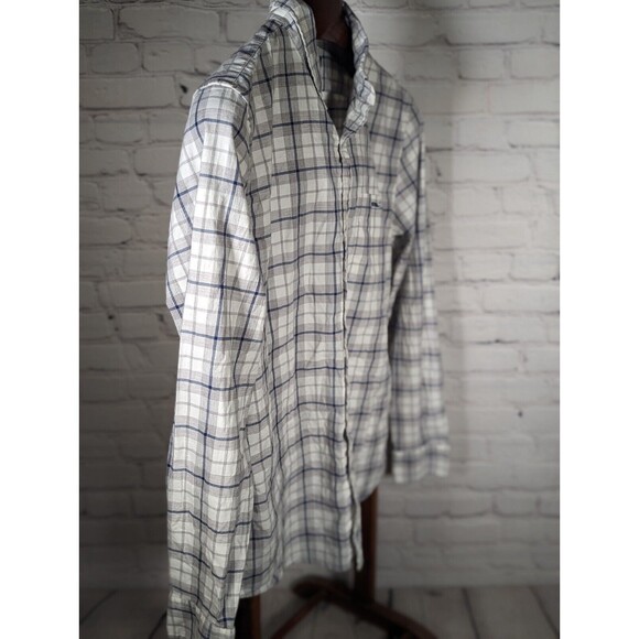 VINEYARD VINES Plaid Slim Fit Tucker Shirt Mens M Blue / Gray / White - Picture 3 of 8